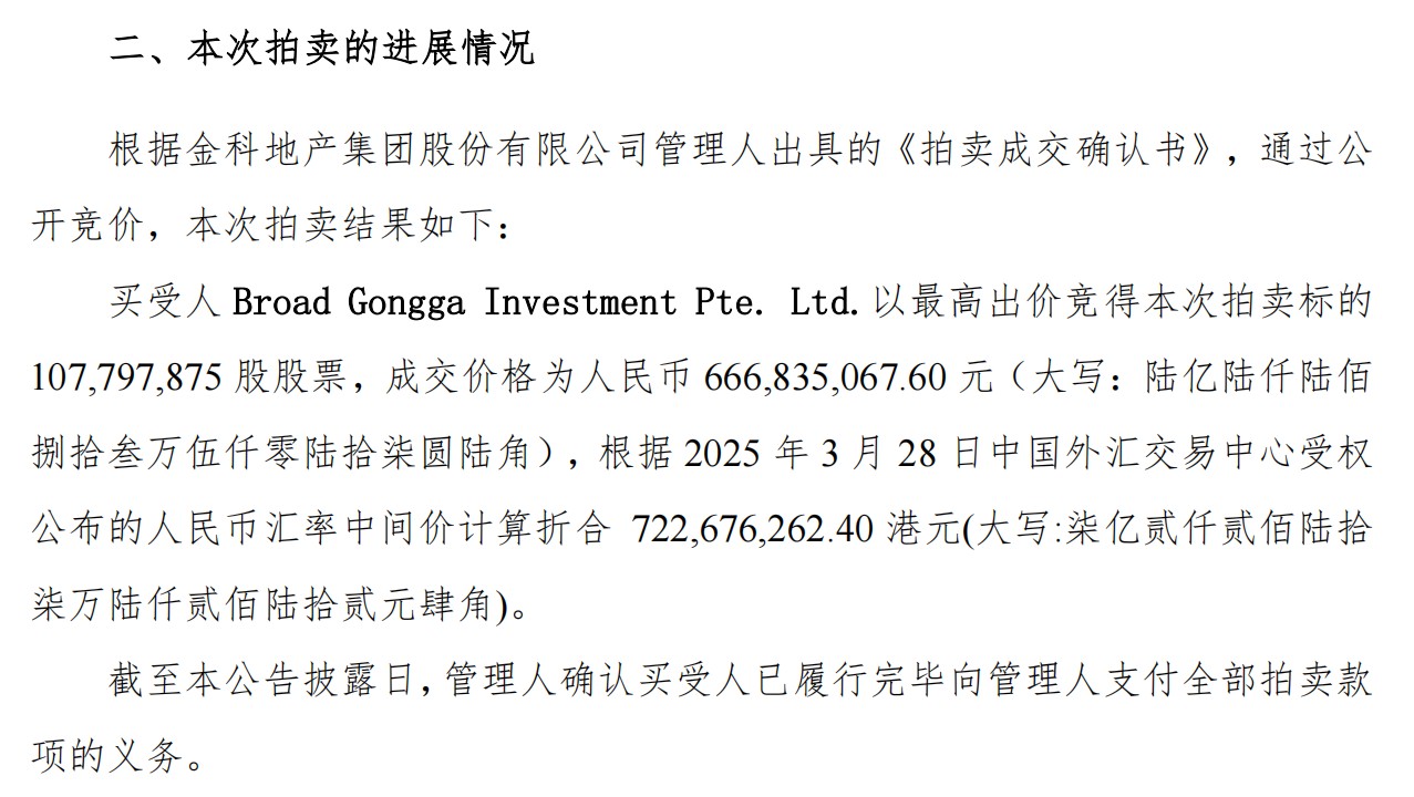 涉及金额超20亿元！这家上市公司股权将被拍卖