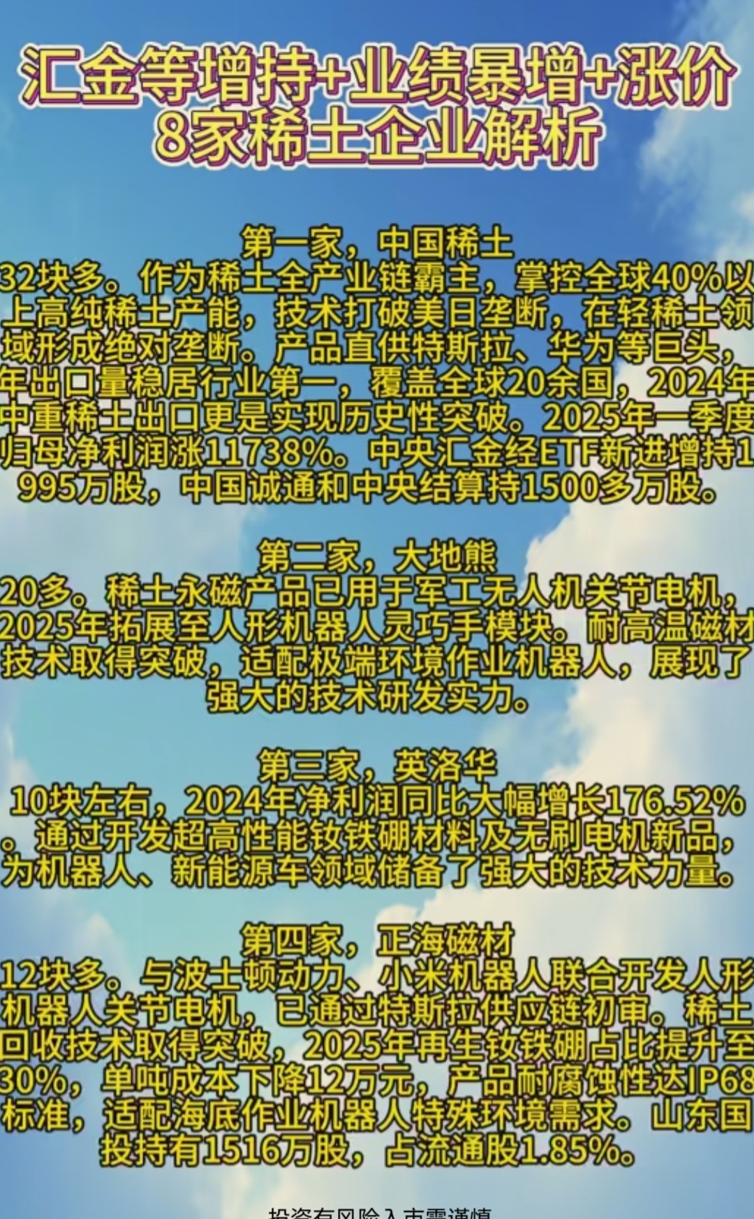 稀土股集体走强,稀土ETF、稀土ETF易方达、稀土ETF嘉实年内涨超15%